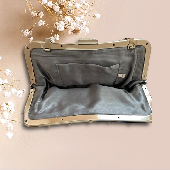 Embellished Evening Beaded Clutch Bag with Chain Strap - Picture 5 of 13